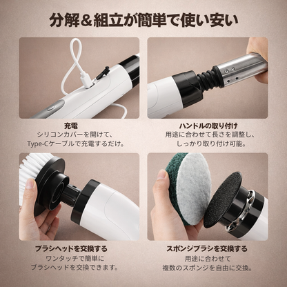 9in1電動掃除ブラシ
